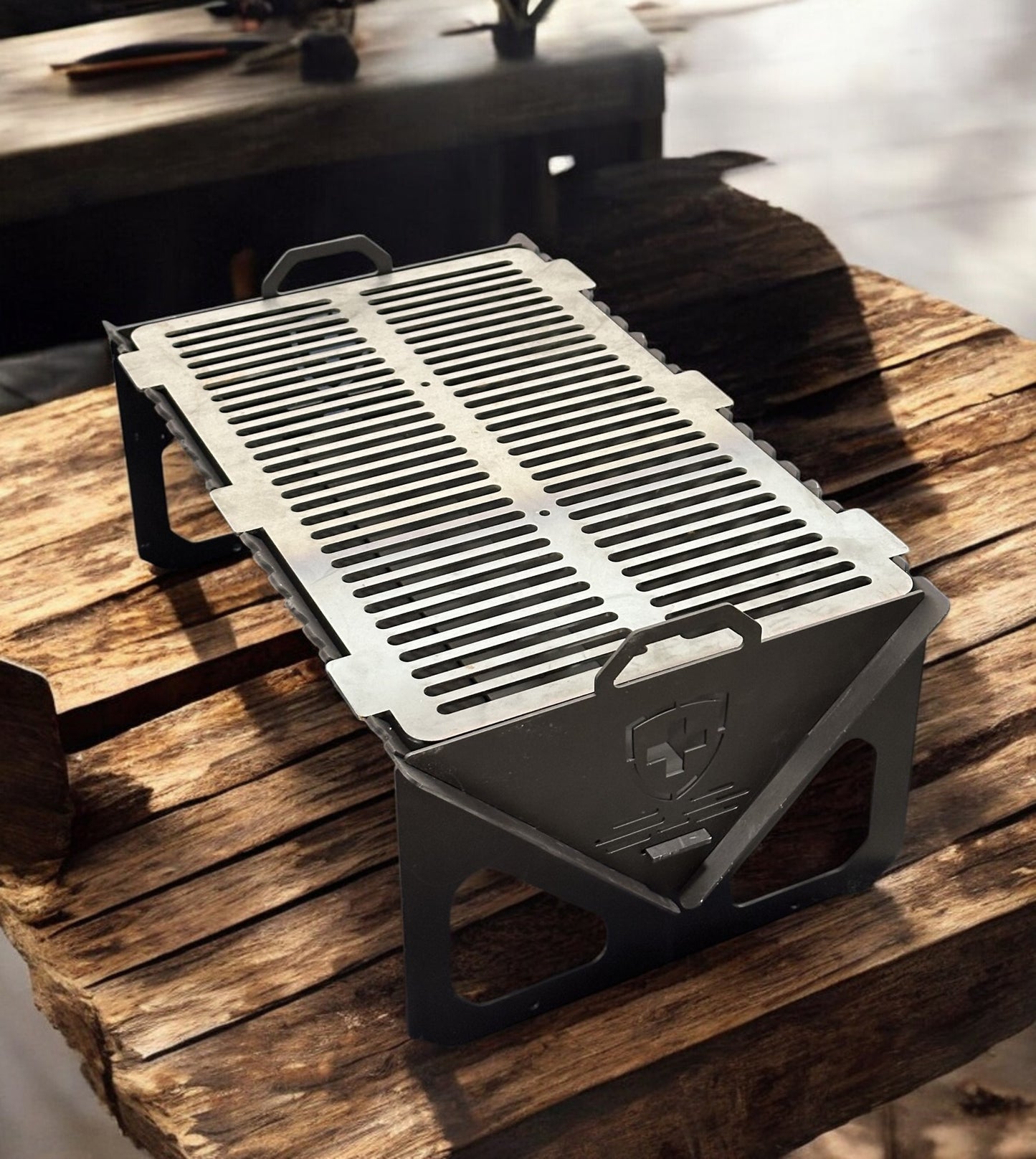 Tragbarer Edelstahlgrill mit Tragetasche – Dein perfekter Outdoor-Kochbegleiter!