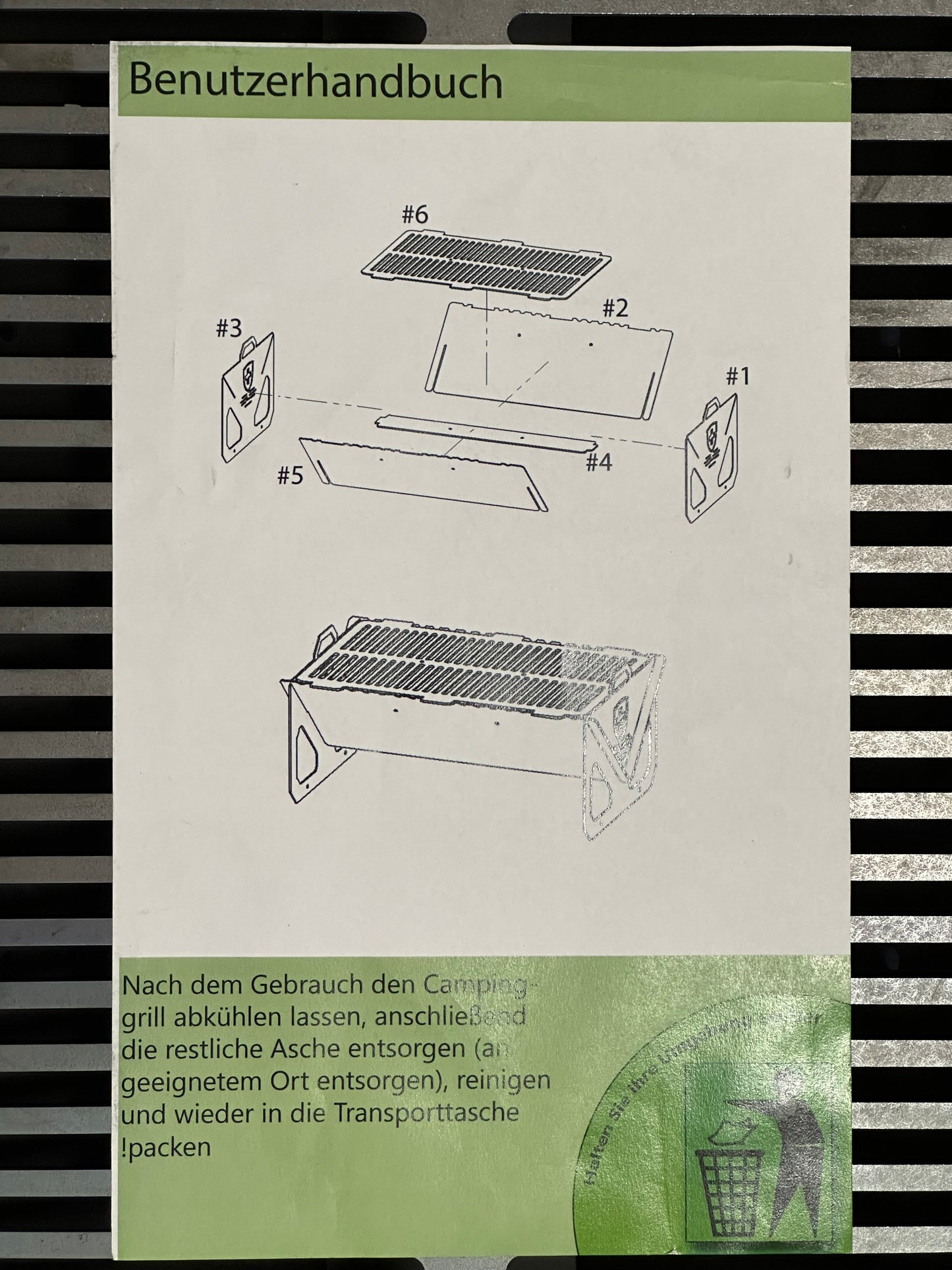 Tragbarer Edelstahlgrill mit Tragetasche – Dein perfekter Outdoor-Kochbegleiter!