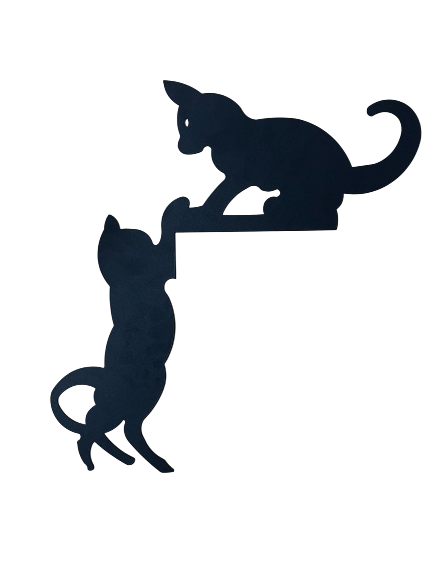 Zwei Spielende Katzen Metall Wanddeko