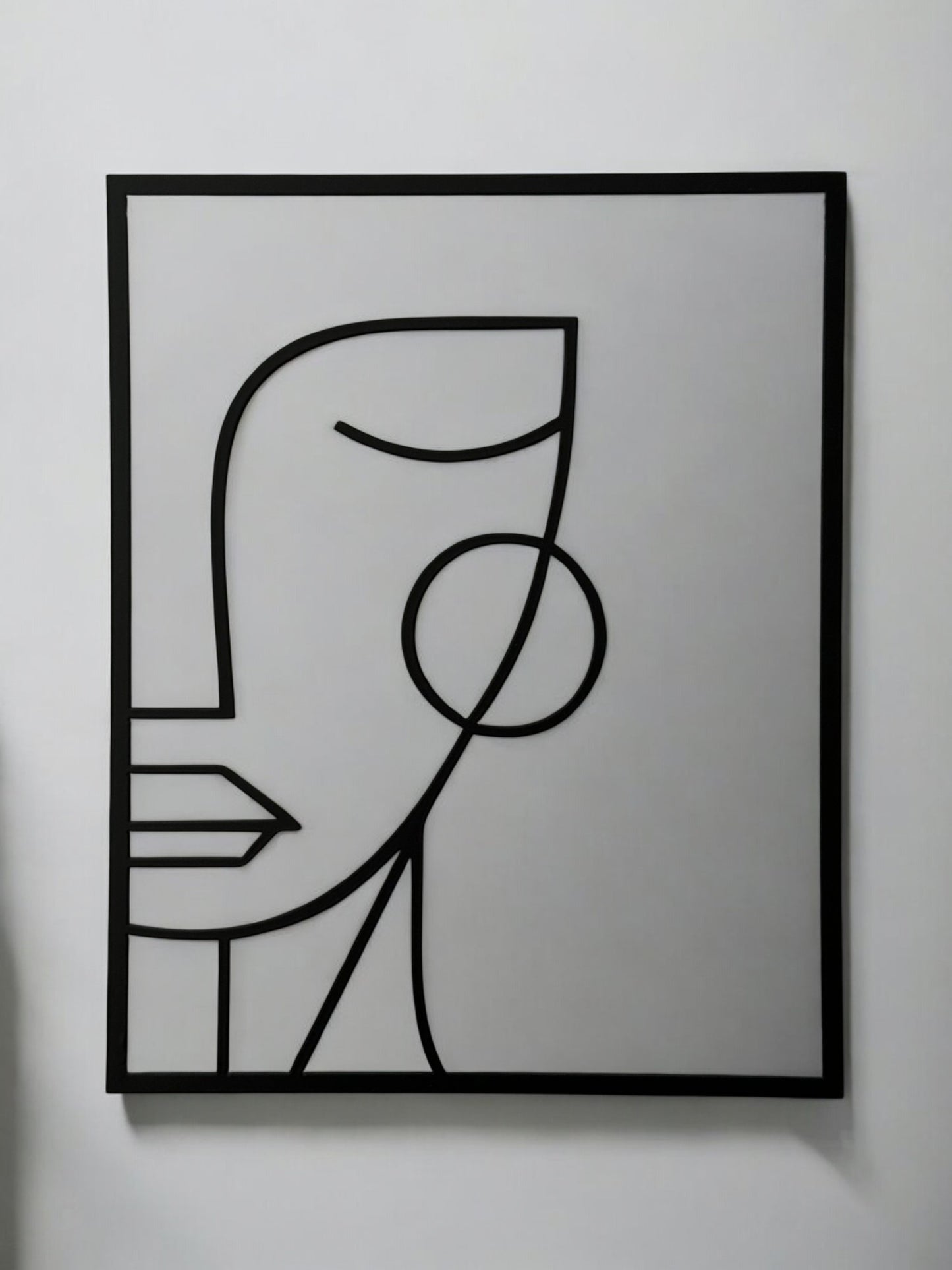 Minimalistische Gesichter Metall-Wandkunst