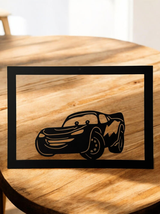 Lightning McQueen Wanddeko Bild aus Metall