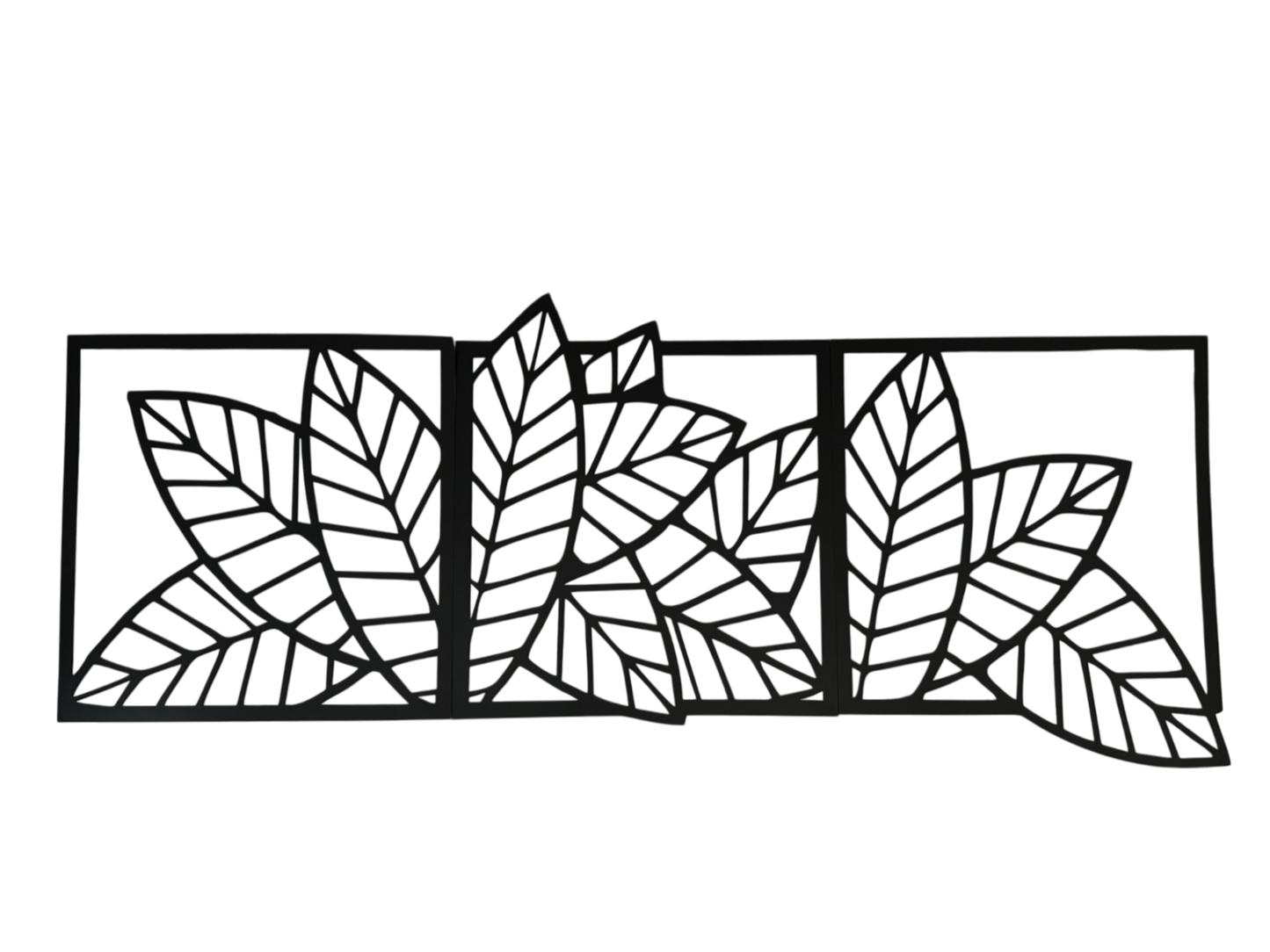 Blättermuster Metall-Wanddekor