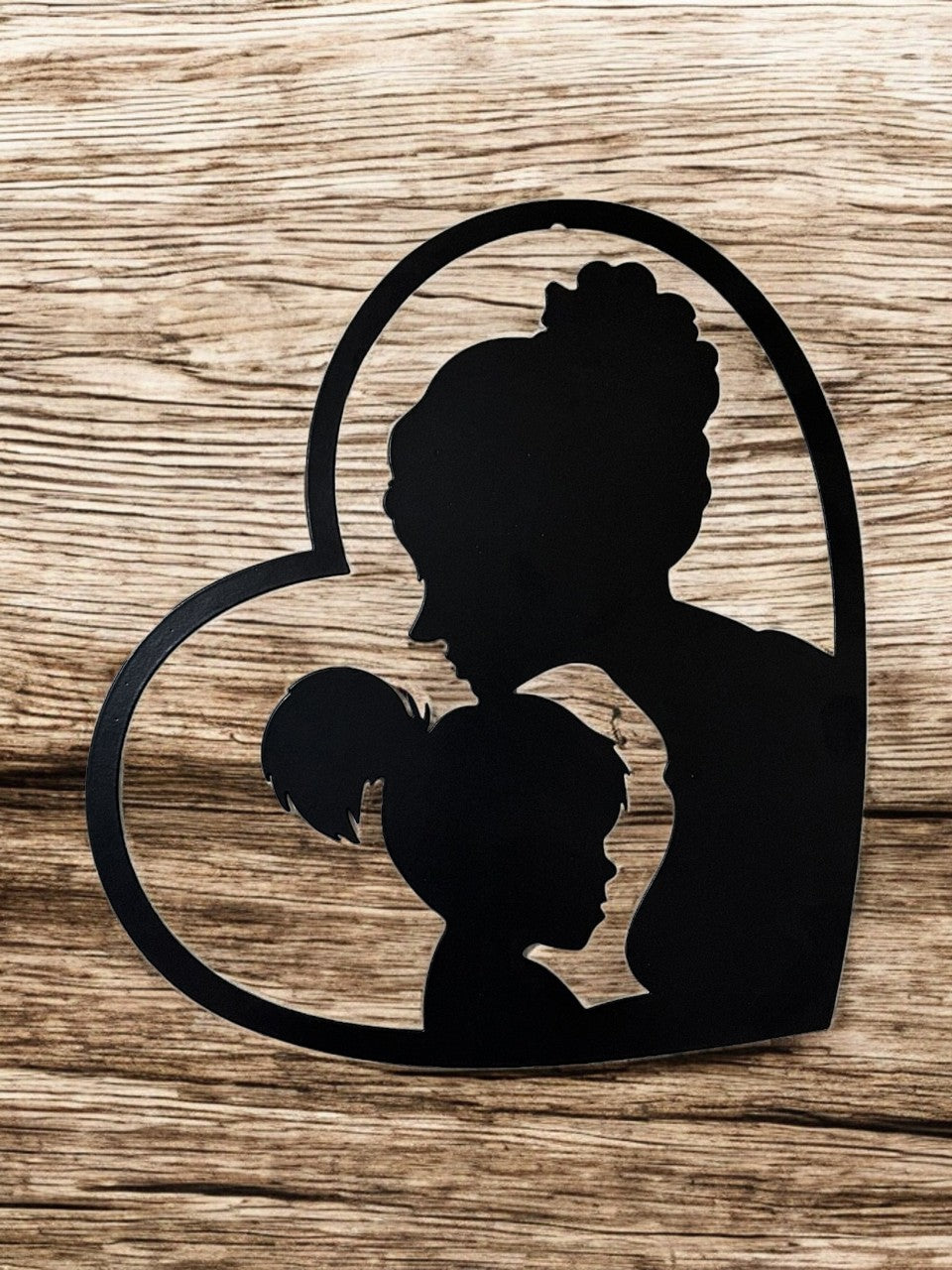 Metall Decor - Mutter und Tochter Herz